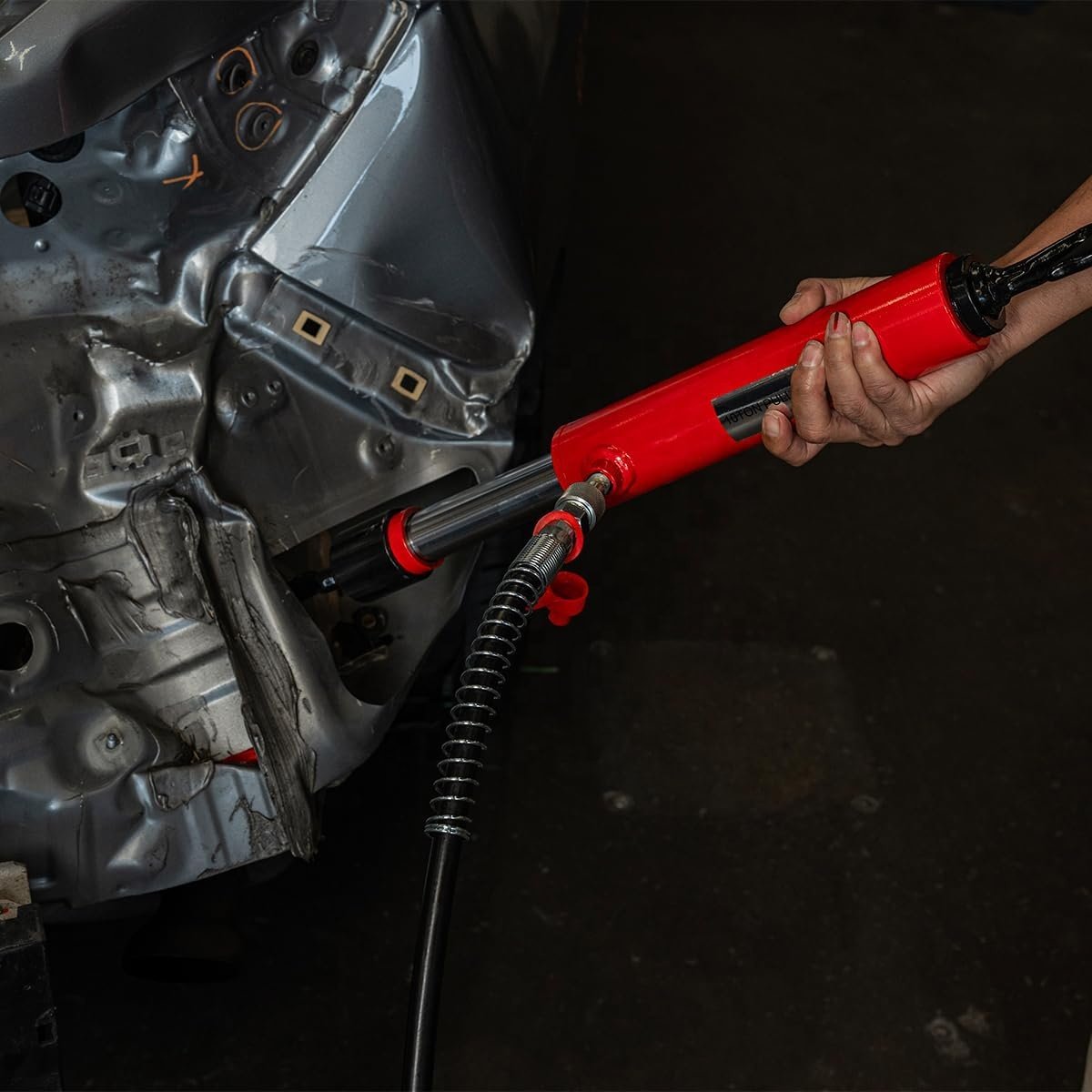 26" Long 10 Ton Hydraulic Pull Back Ram With Hook for Porta Power Body Shop Frame Tools